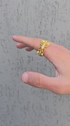 Chrome Floral Gold