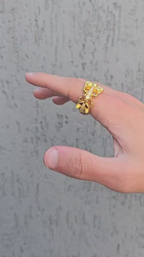 Chrome Floral Gold