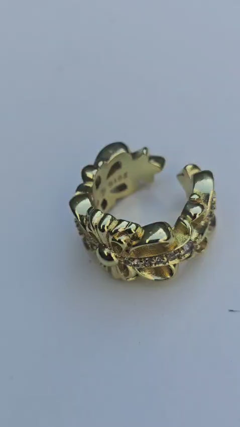 Chrome Floral Gold
