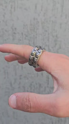 Chrome Pyramid Studs